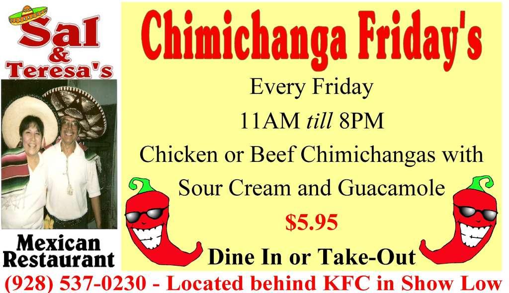 Sal and Teresa's Mexican Restaurant Show Low AZ 85901 9285370230