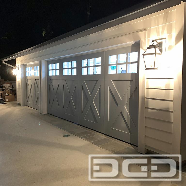 Coastal Style Garage Doors With a Crossbuck Panel Detail from Dynamic