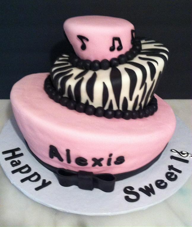 Topsy Turvy Sweet 16 by Sweet P's Custom Cakes