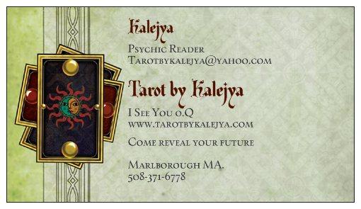 tarotbykalejya business cards by Tarot by Kalejya