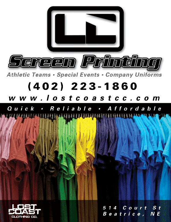 screenprinting flyer from lost coast in beatrice ne 68310 clothing screenprinting flyers