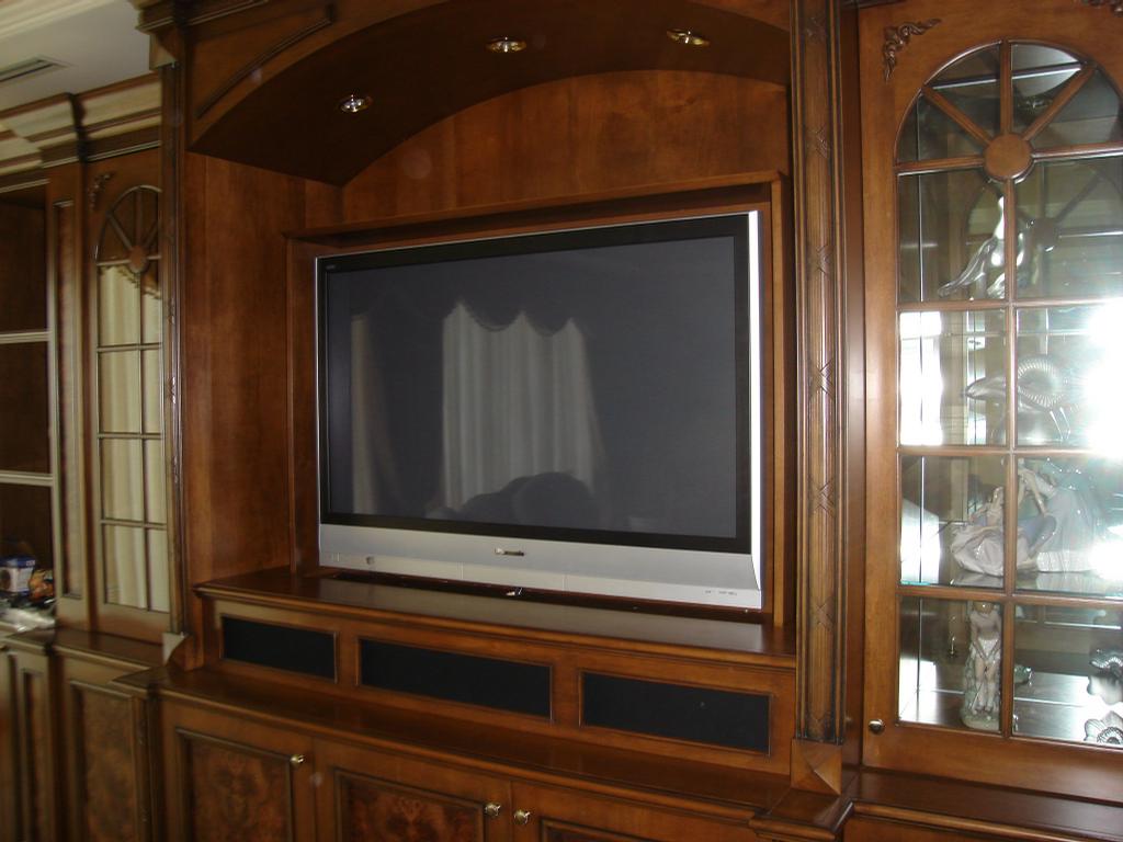 Finished Prodouct Custom Cabinet Install by CMB Electrical Inc