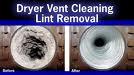 Before after dryer vent by LintFree Dryer Vent Cleaning, LLC