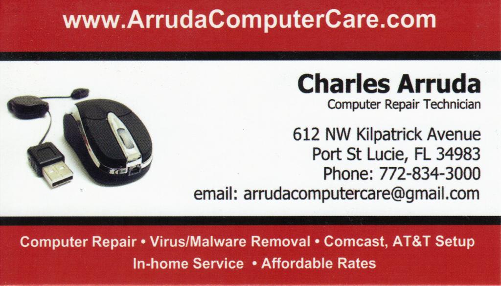CACC Biz Card by Charles Arruda Computer Care