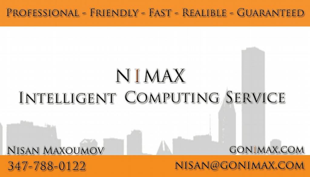business-card-front by Nimax Computers – Computer Sales, Repair and Support Service