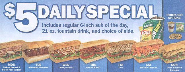 Subway breakfast specials First, customers can only get their free breakfast flatbread with the purchase of a sub sandwich. Second, the sub sandwich-breakfast sandwich combo has to be ordered before 9 a.m.