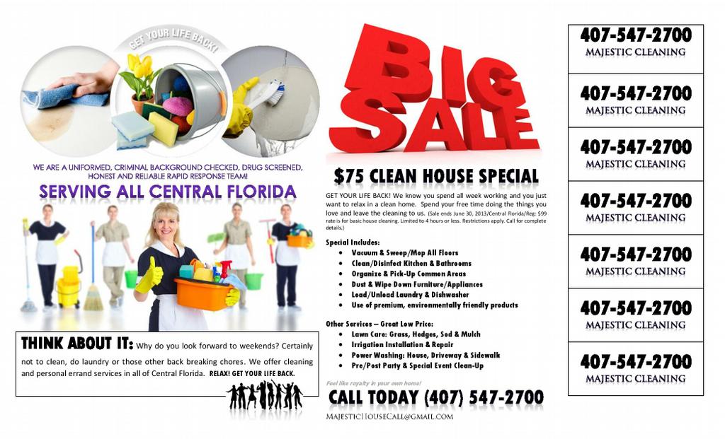 majestic cleaning power washing lawncare services central powerwashing flyers