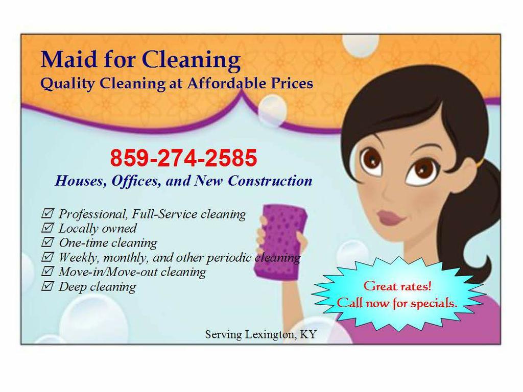  by Maid for Cleaning