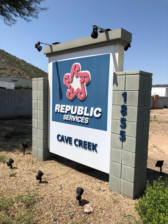 Republic Services Cave Creek Transfer Station Signage from Republic