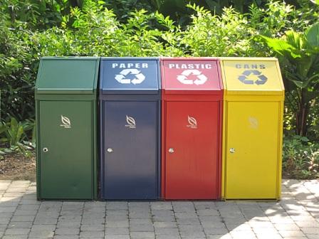 colored-aluminum-recycling-bins-in-Berlin-resized by Rochester Dumpster Depot