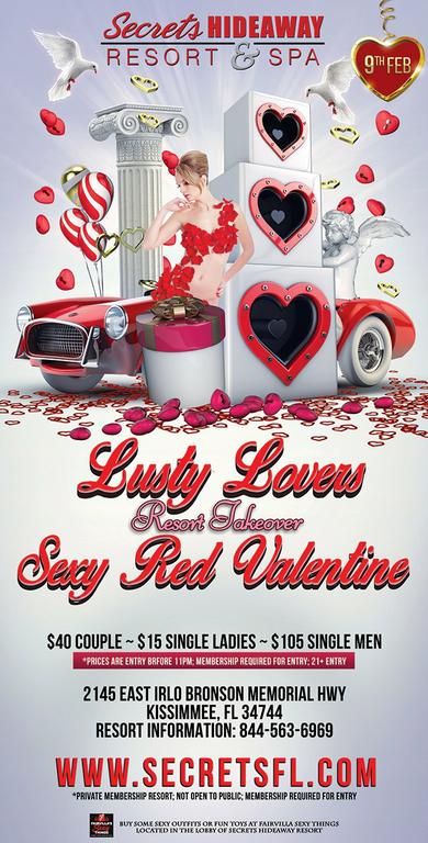 Lusty Lovers Valentine Takeover 2019 by Secrets Hideaway Resort & Spa / Club Secret