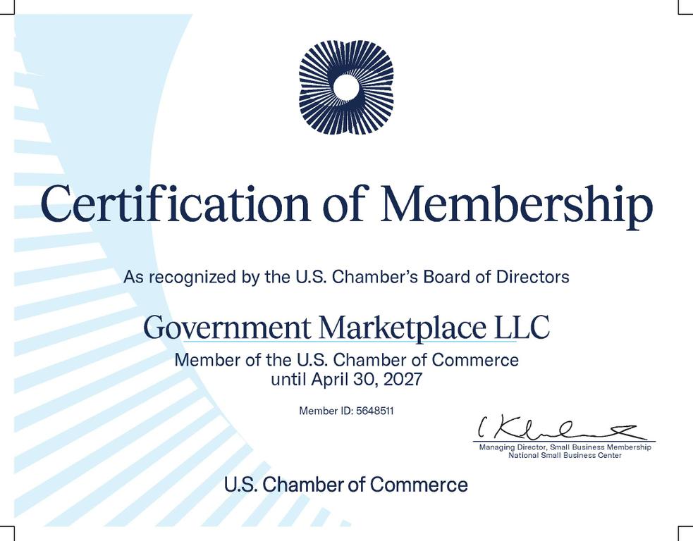 U.S. Chamber of Commerce by Government Marketplace LLC