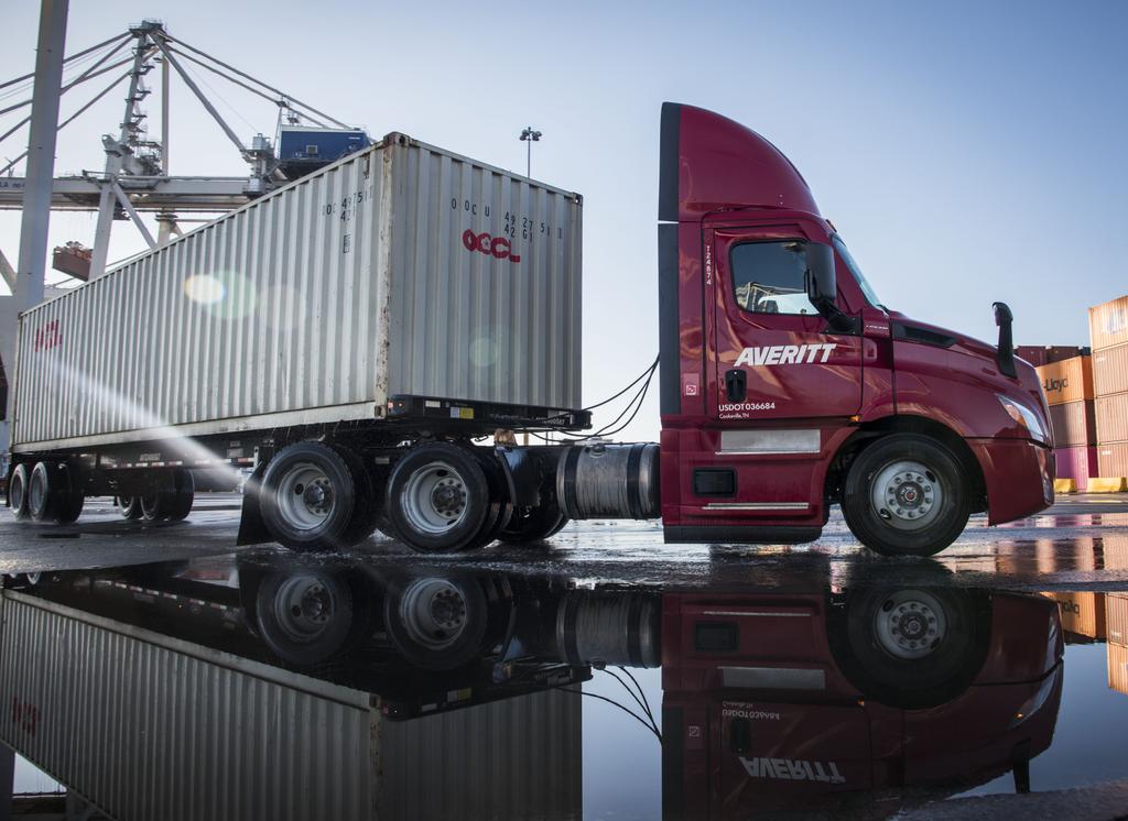 Asset-based fleet of chassis to provide container drayage at coastal and inland ports by Averitt