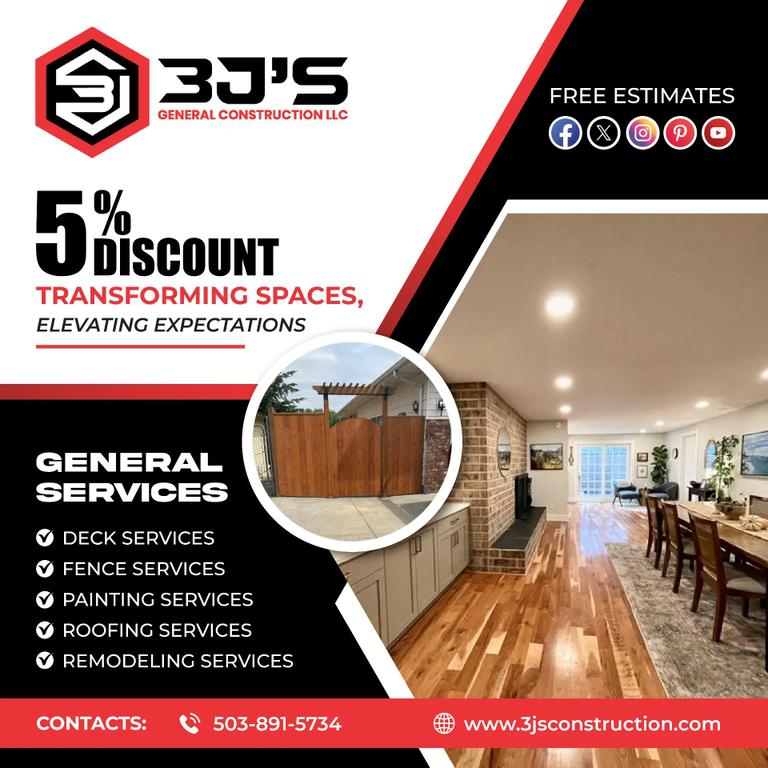  by 3 J's General Construction LLC 