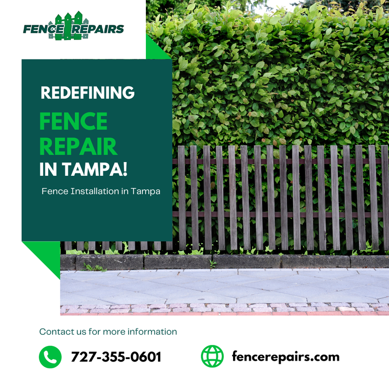 Fence installation in Tampa by Fence Repairs