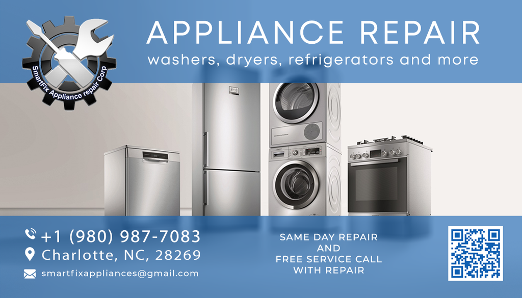 SmartFix appliance repair Charlotte NC 28269 9809877083