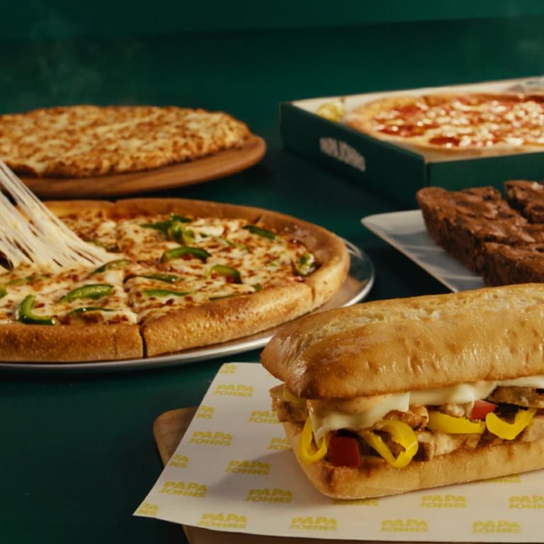 Pair two or more Toy Story 5 Personal Pizzas, medium 1-topping New York Style or Original Crust pizzas, Oven-Toasted Sandwiches, Boneless or Traditional Wings, Breadsticks, Cheesesticks, Garlic Knots and Desserts. by Papa Johns Pizza