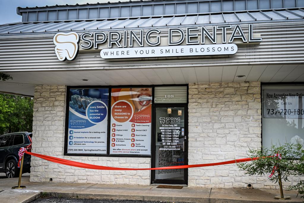 Spring Dental celebrated its grand opening with a ribbon cutting ceremony in Spring 2025 at 2000 Sam Bass Rd in Round Rock, TX. Dr. Erica Chang, DMD founded the practice to serve the Round Rock community. by Spring Dental
