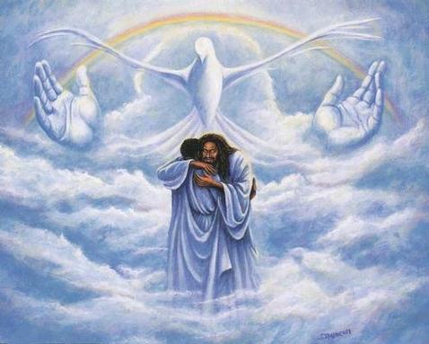 JesusBlackHuggingPerson by PC Afterdark