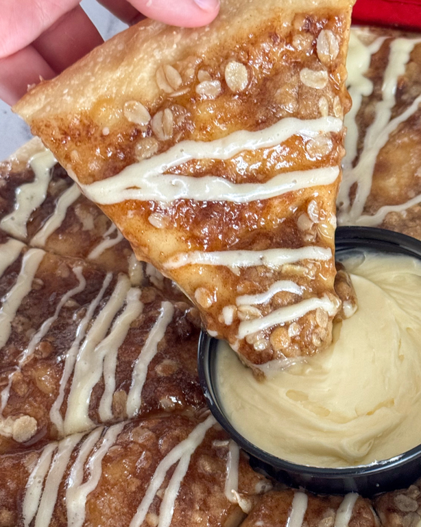 Papa Murphy's Cinnamon Wheel is a sweet, take-and-bake dessert featuring their signature Original Crust, topped with a rich cinnamon spread by Papa Murphy's | Take 'N' Bake Pizza