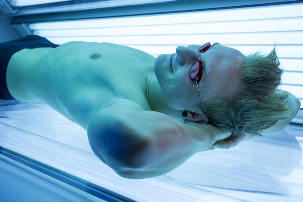 Man in solarium