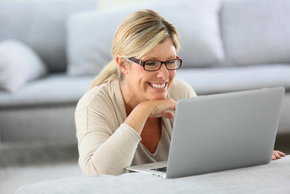 Woman with computer