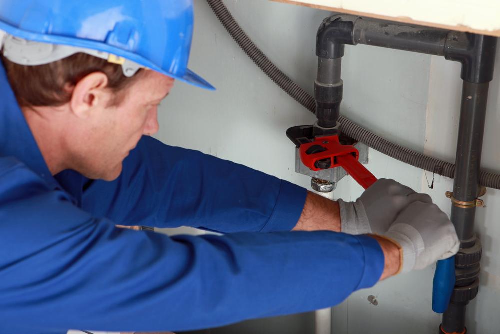 The plumber at work